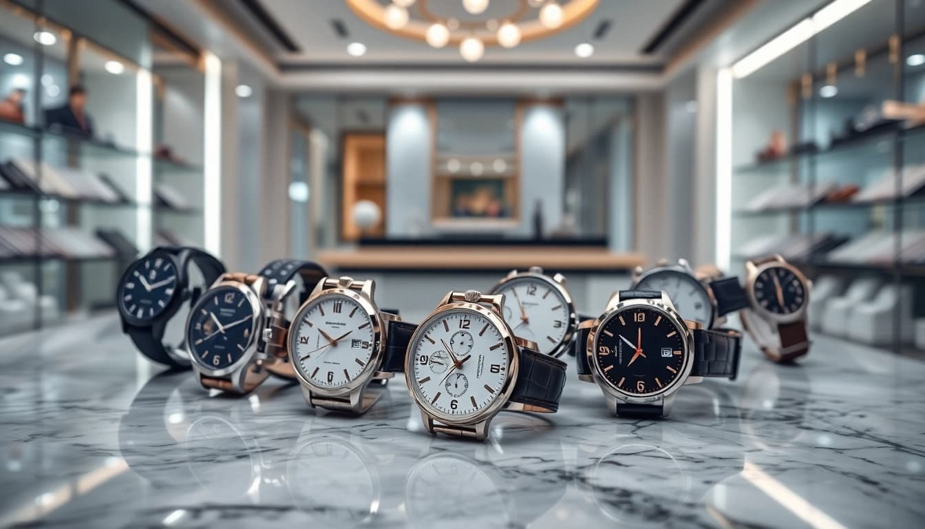 Showcase of luxury replica watches highlighting their unique features and elegance.