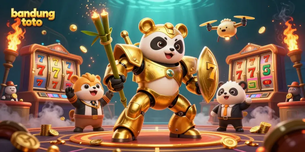 Experience thrilling gameplay with bandung toto's vibrant 3D illustration featuring a dynamic casino atmosphere.