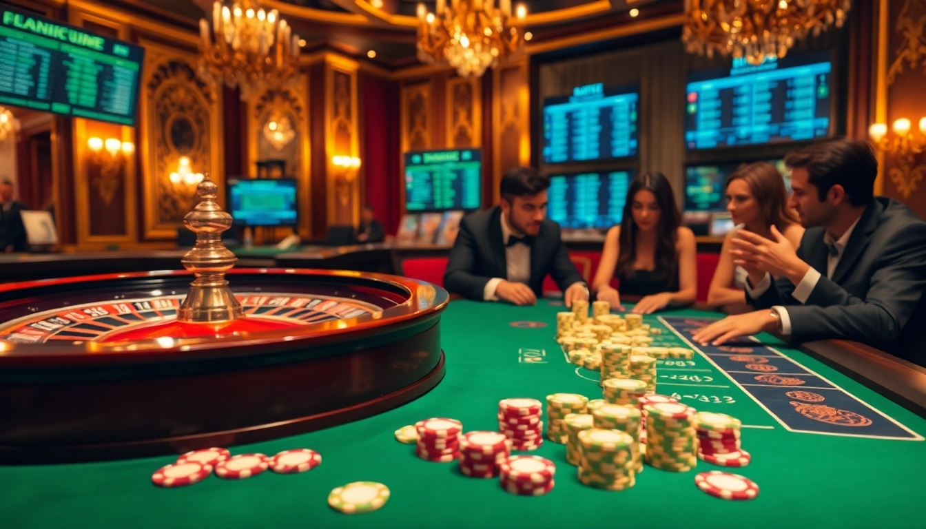 Experience the thrill of home vvjl in a luxurious casino setting featuring roulette and poker.