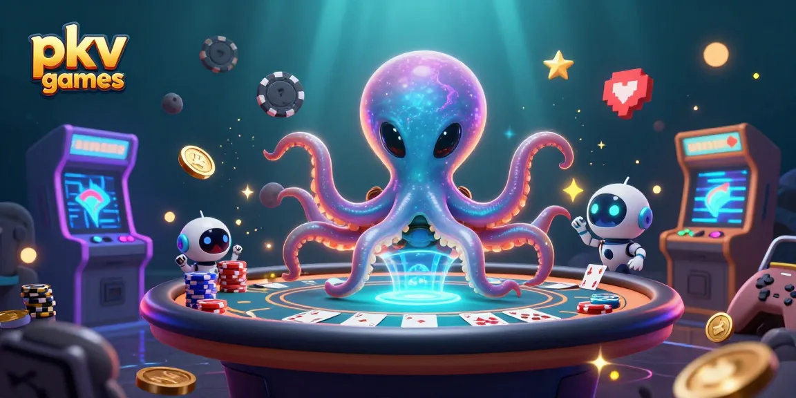 Engage with pkv games at an exciting alien-themed poker setup, complete with dynamic elements.