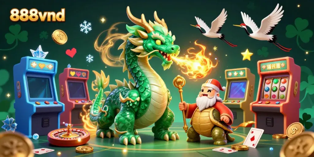Engage with the 888vnd gaming experience featuring vivid characters and immersive casino elements.