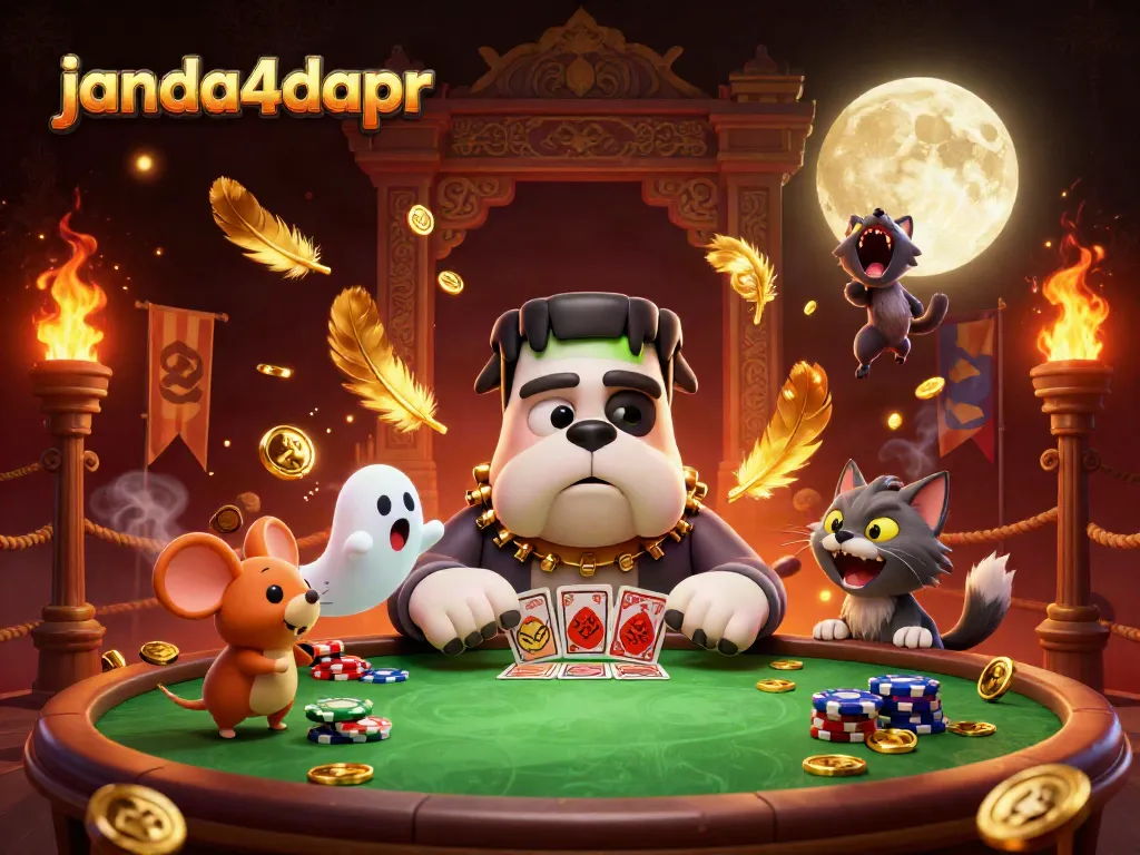 Berpoker di janda4dapr dengan Frankenstein bulldog dan teman-teman menakutkan dengan efek magis dan suasana meriah.