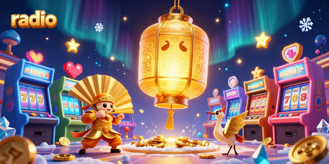 Bet on radio-themed casino action with vibrant characters and slot game elements.