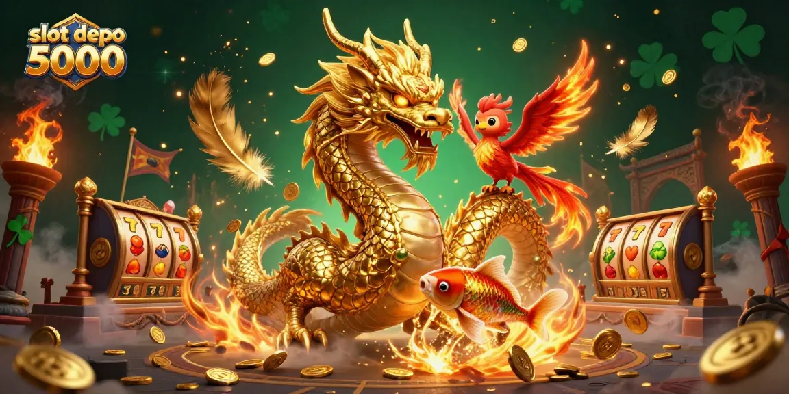 Experience the thrill of slot depo 5000 with exciting characters amid rich casino visuals.