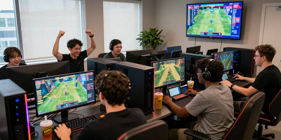 Players enjoying the thrilling online betting experience with OPEN88 in a vibrant gaming room.