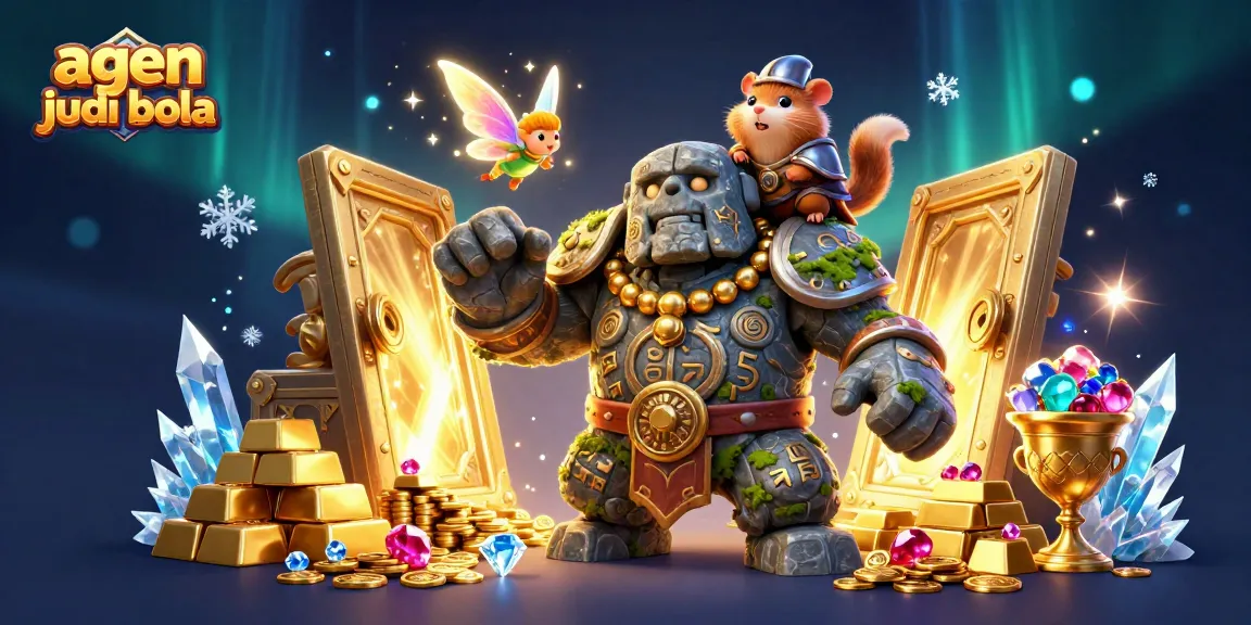 Engage with agen judi bola in a vibrant 3D fantasy scene of thrilling gameplay.