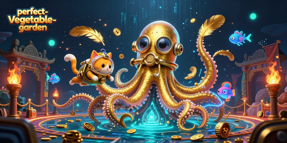 Betting on a perfect-vegetable-garden theme with a kraken and diving cat in an underwater casino setting
