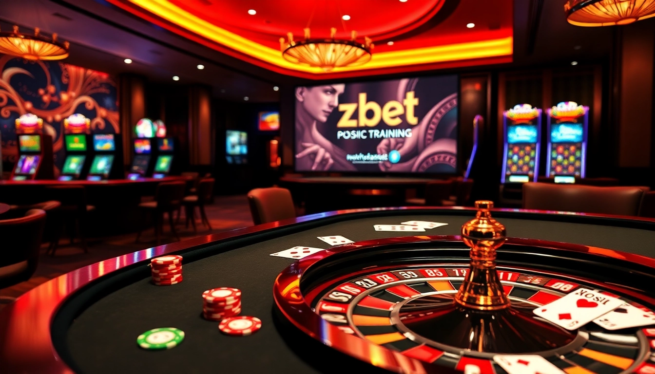 Experience thrilling games at https://zbet.training/ with vibrant poker chips and roulette action.