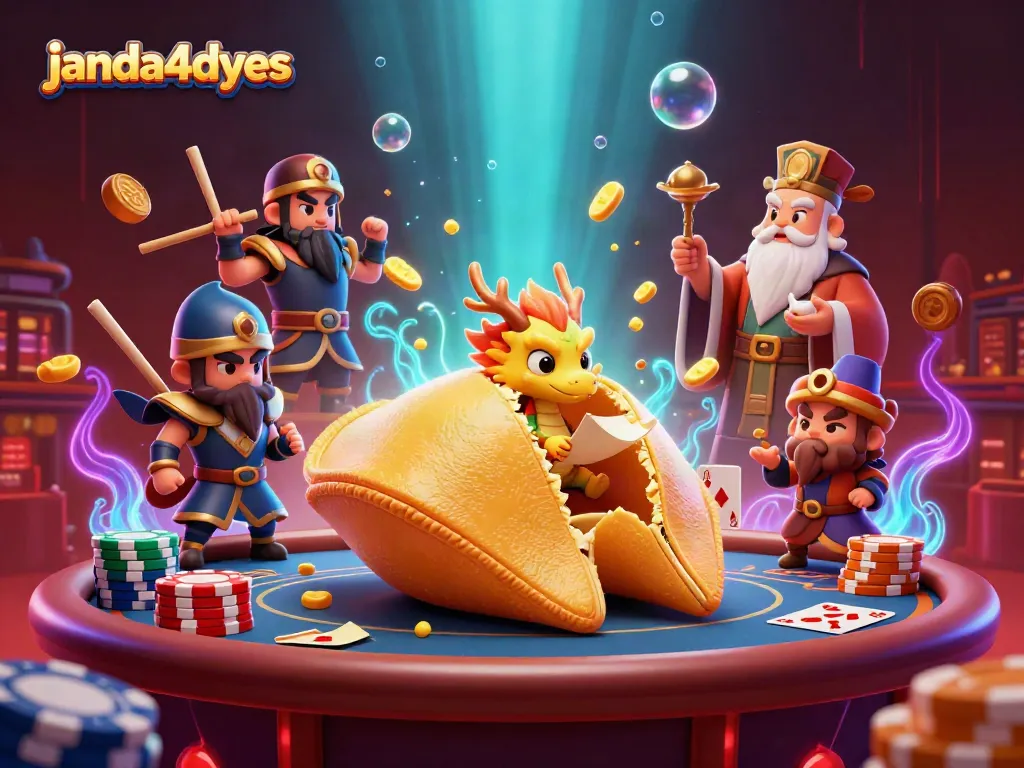 JANDA4DYES, menangkan permainan dengan strategi bola dan slot online di ilustrasi kasino yang menarik.