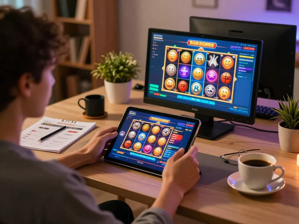 Engaging in SC88 mobile gaming on a cozy evening, highlighting strategic play and responsible enjoyment