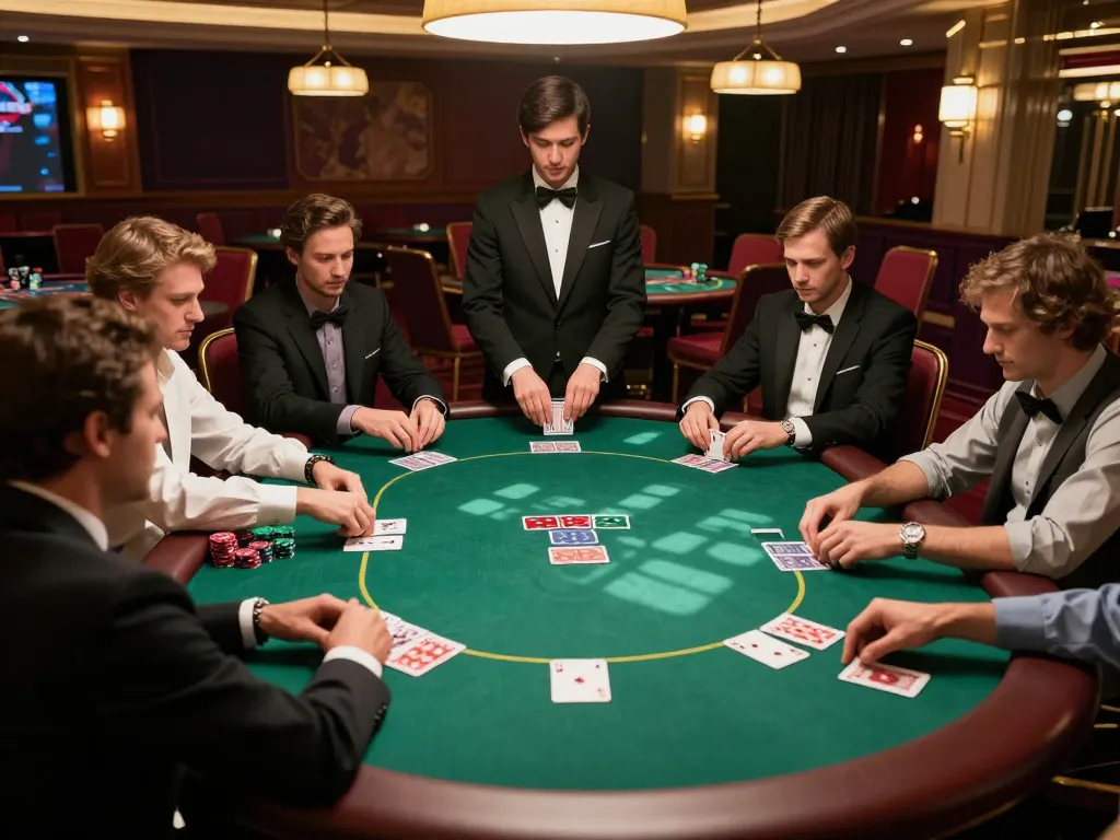 Experience high-stakes poker gameplay at DH88 Casino with players and dealers in action.