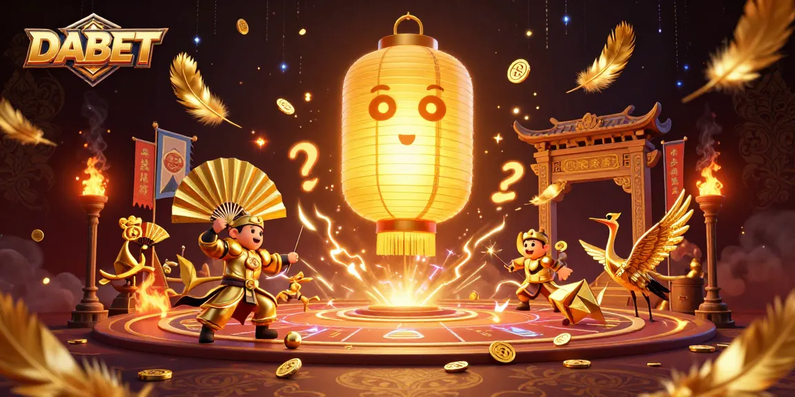 DABET showcases a glowing golden spirit amidst vibrant casino elements, bringing luck and excitement.