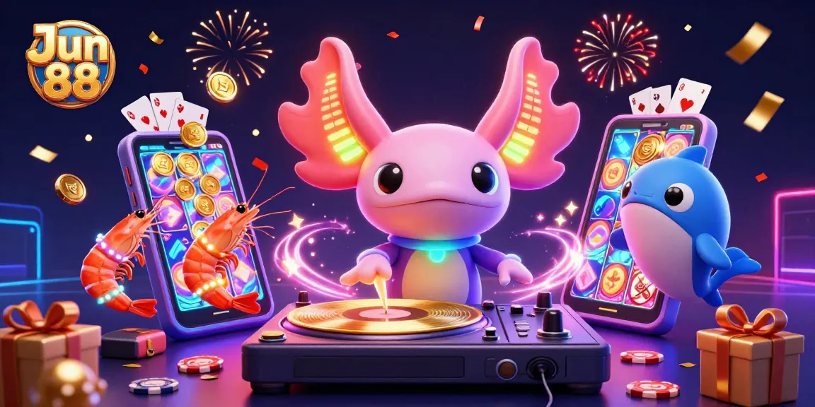 Engage with thrilling games at Jun 88, featuring vibrant visuals and exciting casino elements.