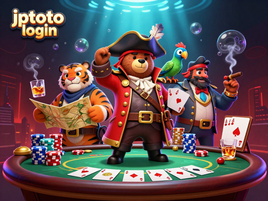 Play engaging casino games with jptoto login, exploring vibrant illustrated characters in action.