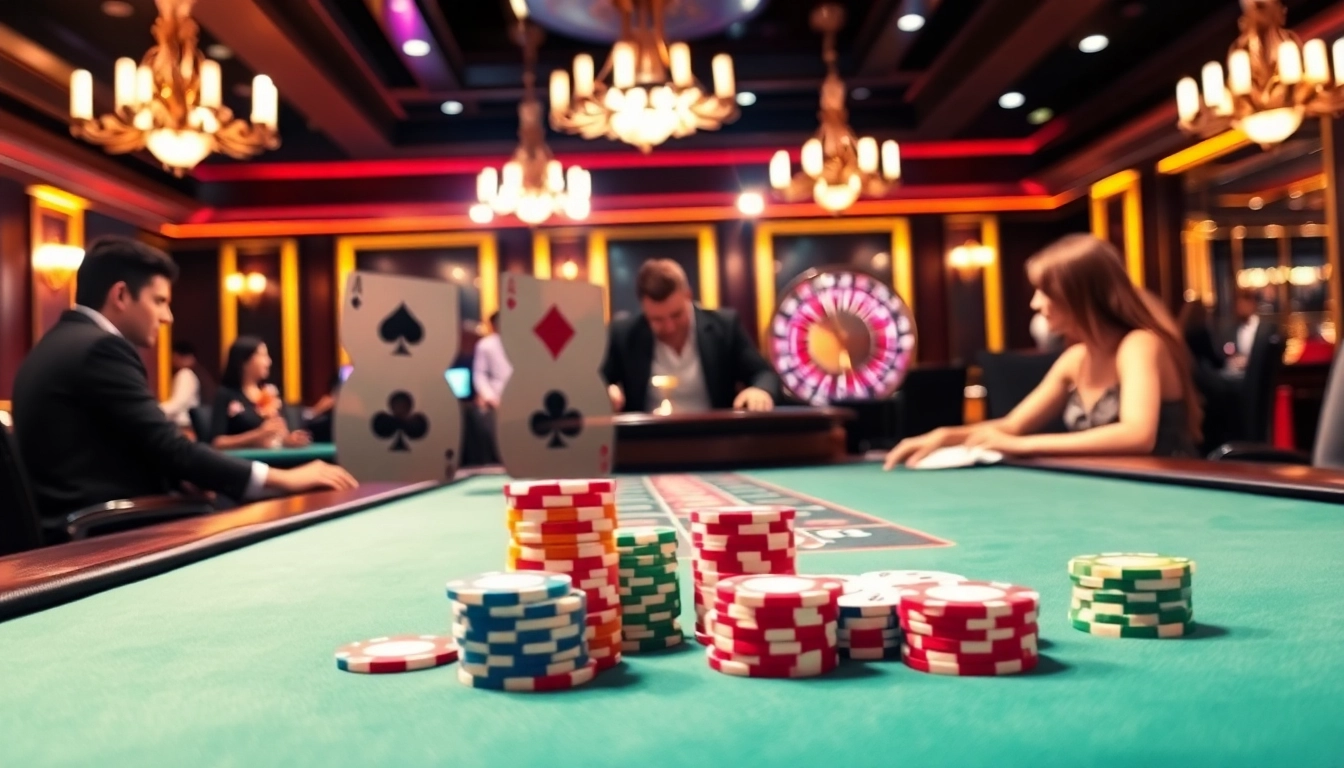 Experience high-stakes poker excitement at 88i casino with vibrant colors and luxurious ambiance.