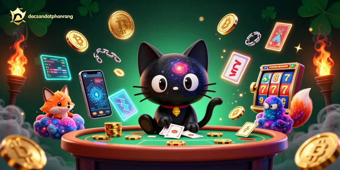 Experience the thrill of the slots at dacsandatphanrang with captivating characters in a vibrant casino scene.