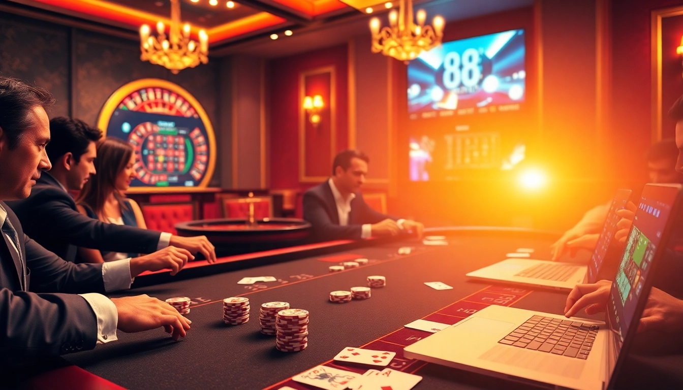 Experience excitement at 88i's online baccarat table with players engaged in thrilling gameplay.