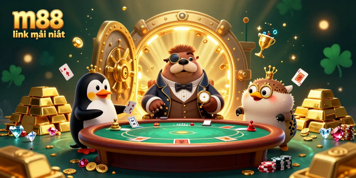 Trải nghiệm hành động poker hấp dẫn với m88 link mới nhất, với những nhân vật kỳ quặc và kho báu.