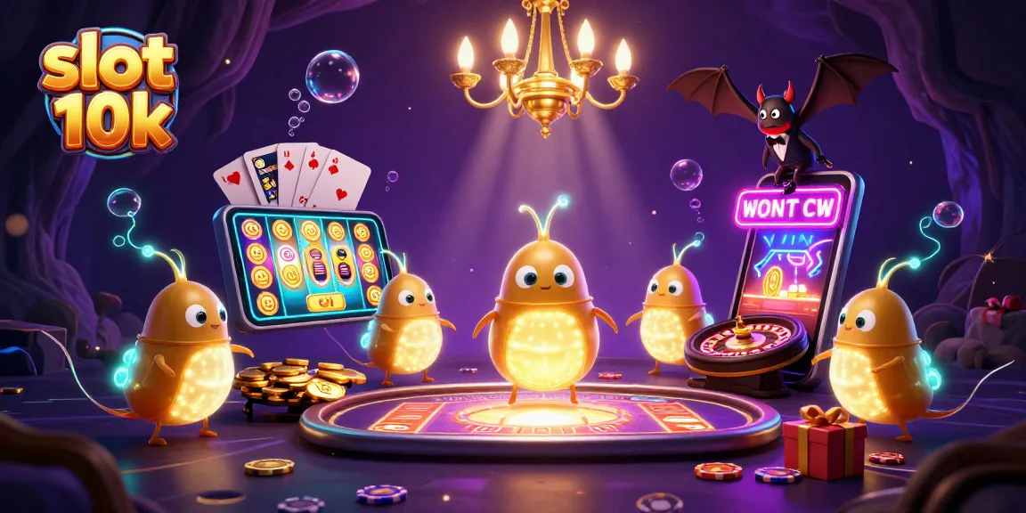 Experience the excitement of slot 10k with luminous characters and immersive casino elements.