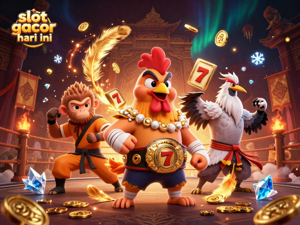 Experience thrilling gameplay at slot gacor hari ini with colorful characters and dynamic elements in an exciting scene.
