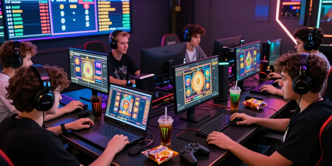 Ruang permainan online yang penuh semangat dengan pemain serius menikmati slot di COLOKSGP.