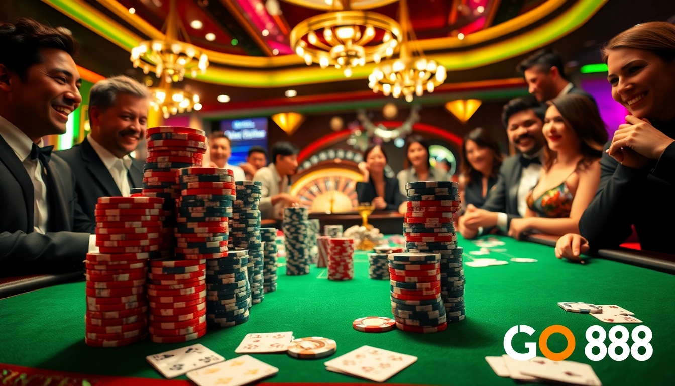 Experience the thrill of winning at GO 88 with vibrant casino tables and exciting gameplay.