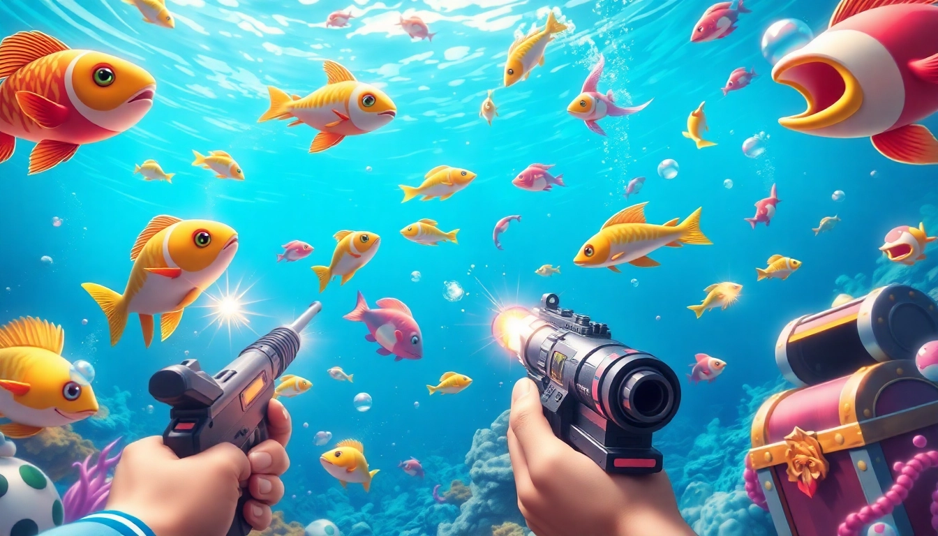 Bắn Cá Nhân Ngư action with vibrant underwater scenes and dynamic gaming experience.