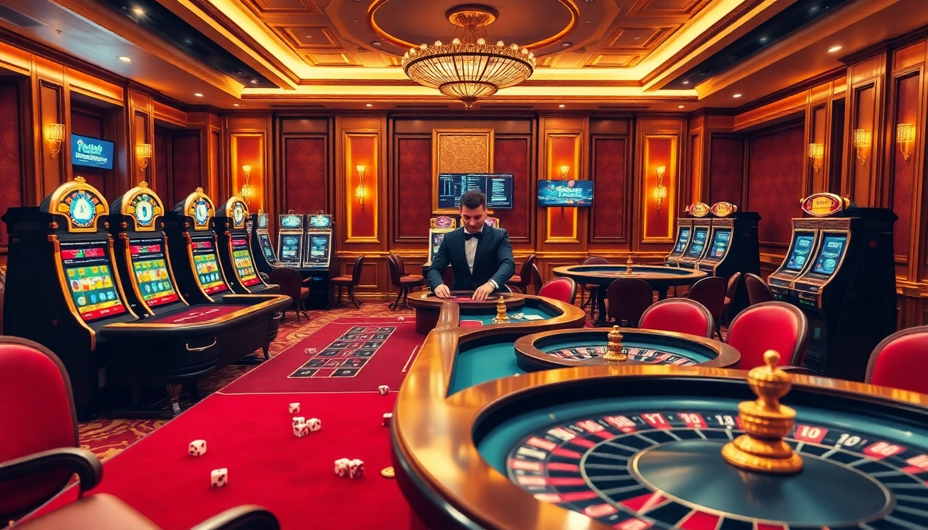 Experience 바이낸스 회원가입 excitement with dealers and players at vibrant casino tables.