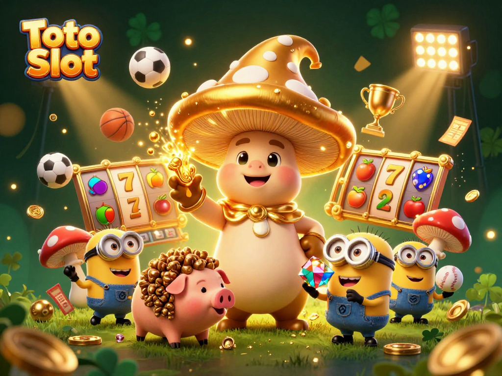Toto Slot offers thrilling golden jackpot adventures with enchanting characters and vibrant casino elements.