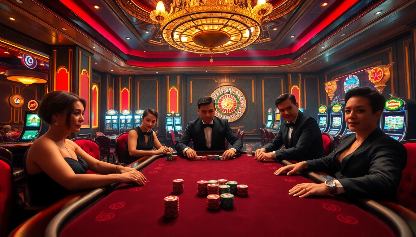 Para penjudi di meja poker mewah yang menampilkan strategi Datukwin Alternatif untuk meraih kemenangan di kasino yang seru.