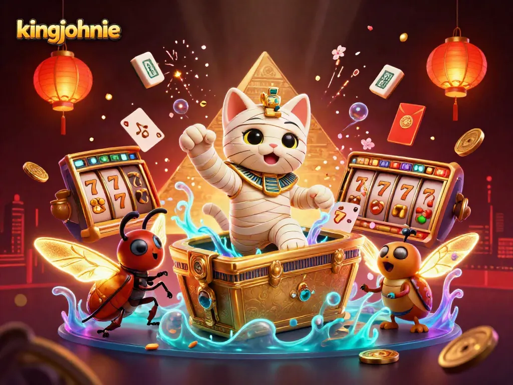 Experience the excitement of kingjohnnie casino with vibrant Egyptian-themed gaming elements bursting to life.