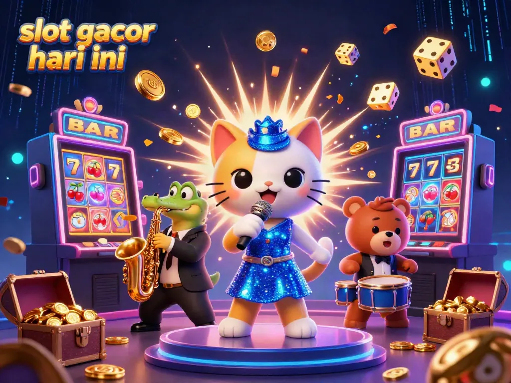 Experience the excitement of slot gacor hari ini with vibrant characters and jackpot chaos amidst stunning 3D visuals.