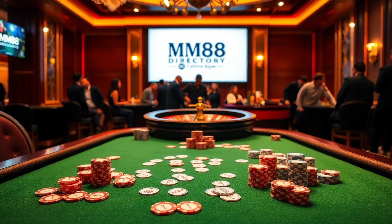 Players enjoying poker at MM88.directory, showcasing elegant design and gaming excitement.