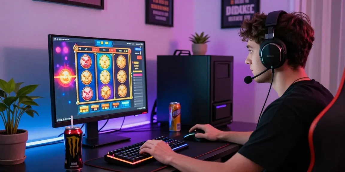 Exciting pajaktoto daftar gaming scene with vibrant graphics, player immersed in online slots.