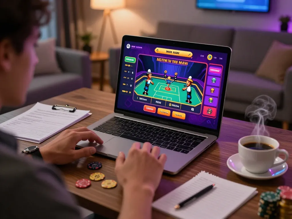 Experience GO88 live dealer action on mobile in a cozy gaming setup.