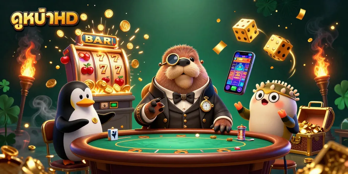 Enjoy thrilling gambling action in our ดูหนังHD casino scene with colorful elements and dynamic characters.