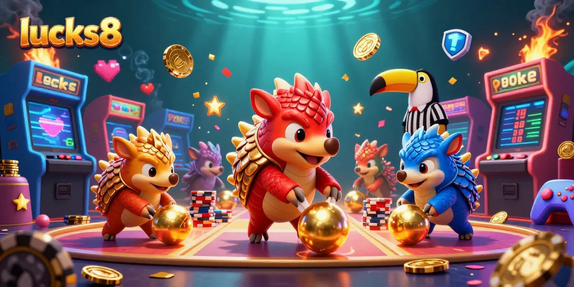Experience the excitement of lucks8 as rival pangolins battle through poker chips and golden winnings!
