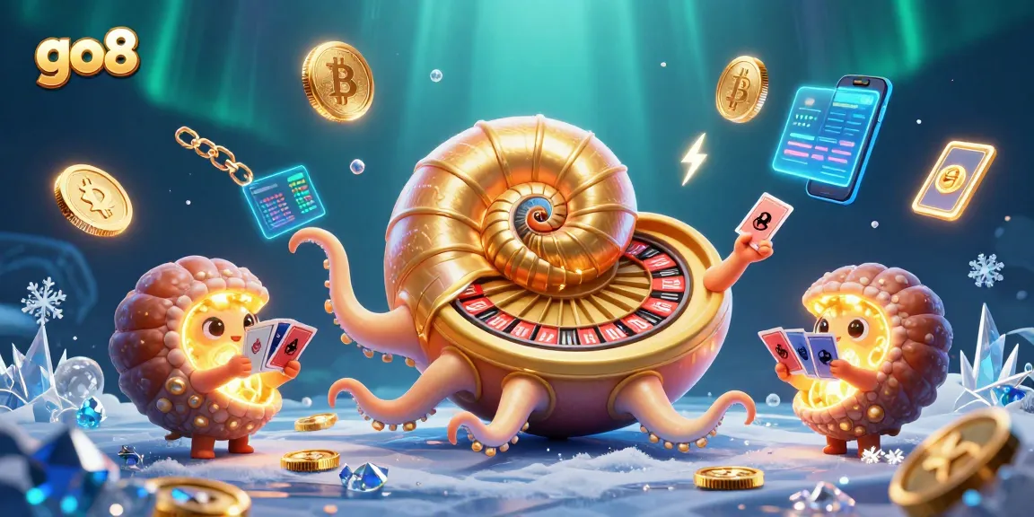 Engage with go8's casino excitement, featuring a vibrant nautilus roulette and dazzling crypto elements.