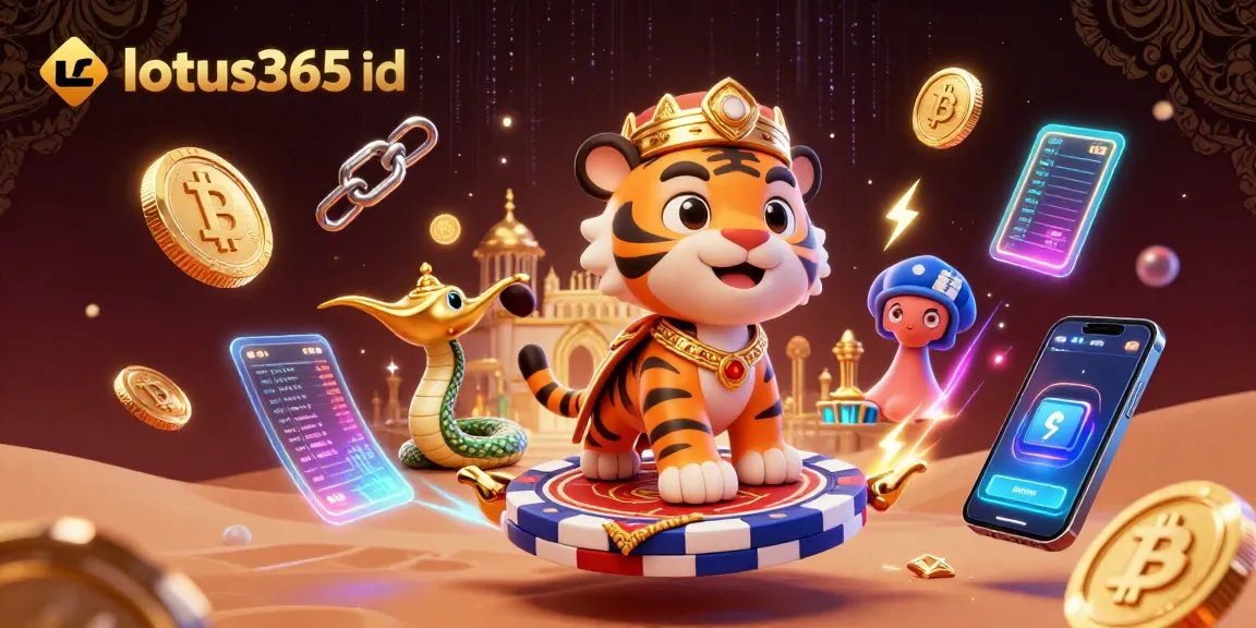 Engage in thrilling gameplay with lotus365 id, featured in a vibrant casino-themed 3D illustration.