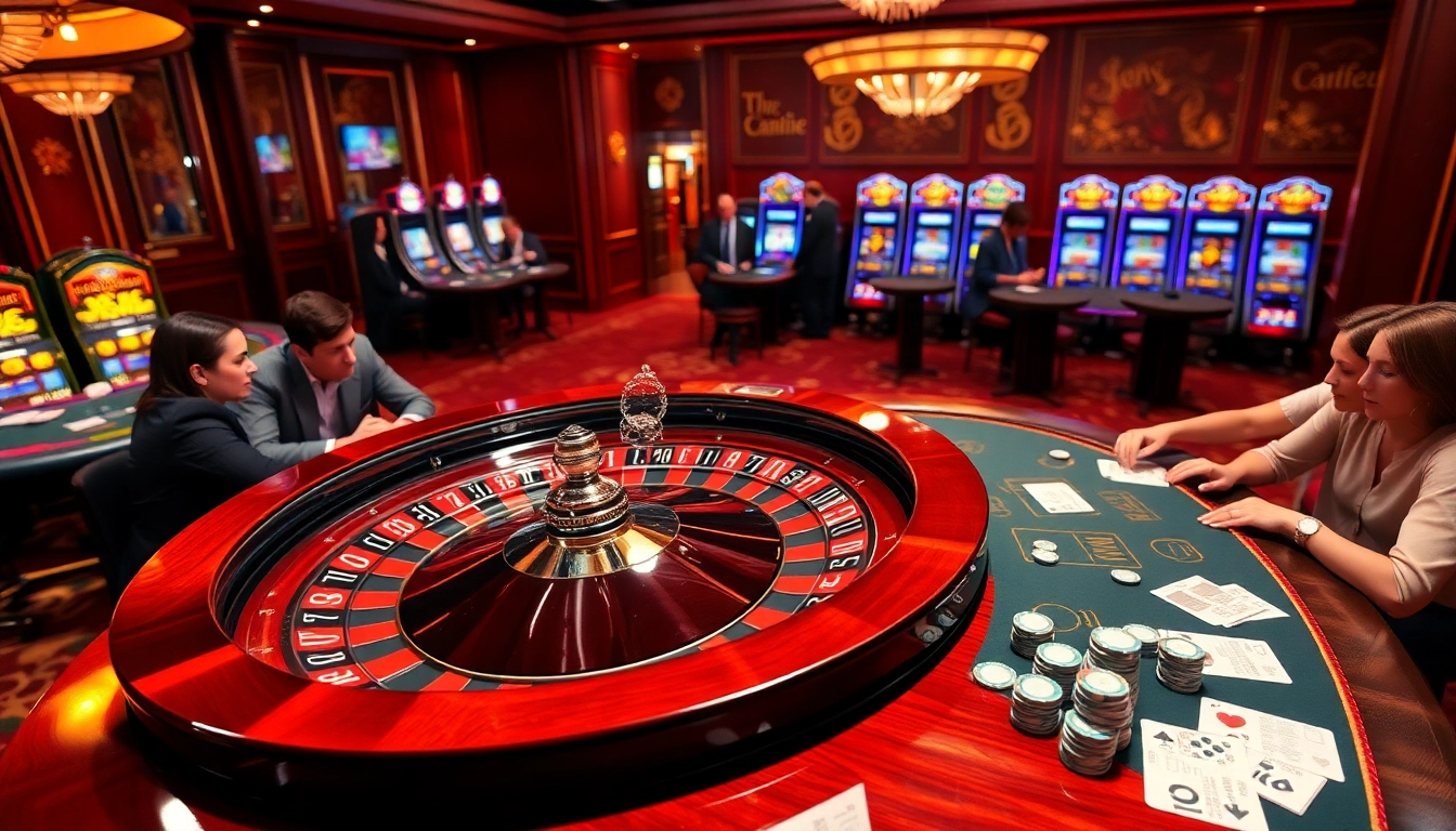 Experience 13win's thrilling casino atmosphere with poker tables and roulette for exciting bets.