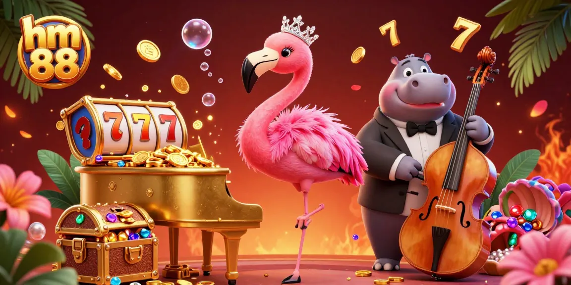 Experience the thrilling world of hm 88 with lively casino characters and vibrant treasures captivating players.