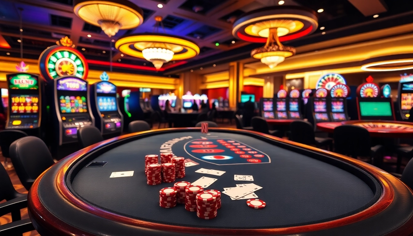 Players engaging in high-stakes poker at 789 bet casino, showcasing luxury and excitement.