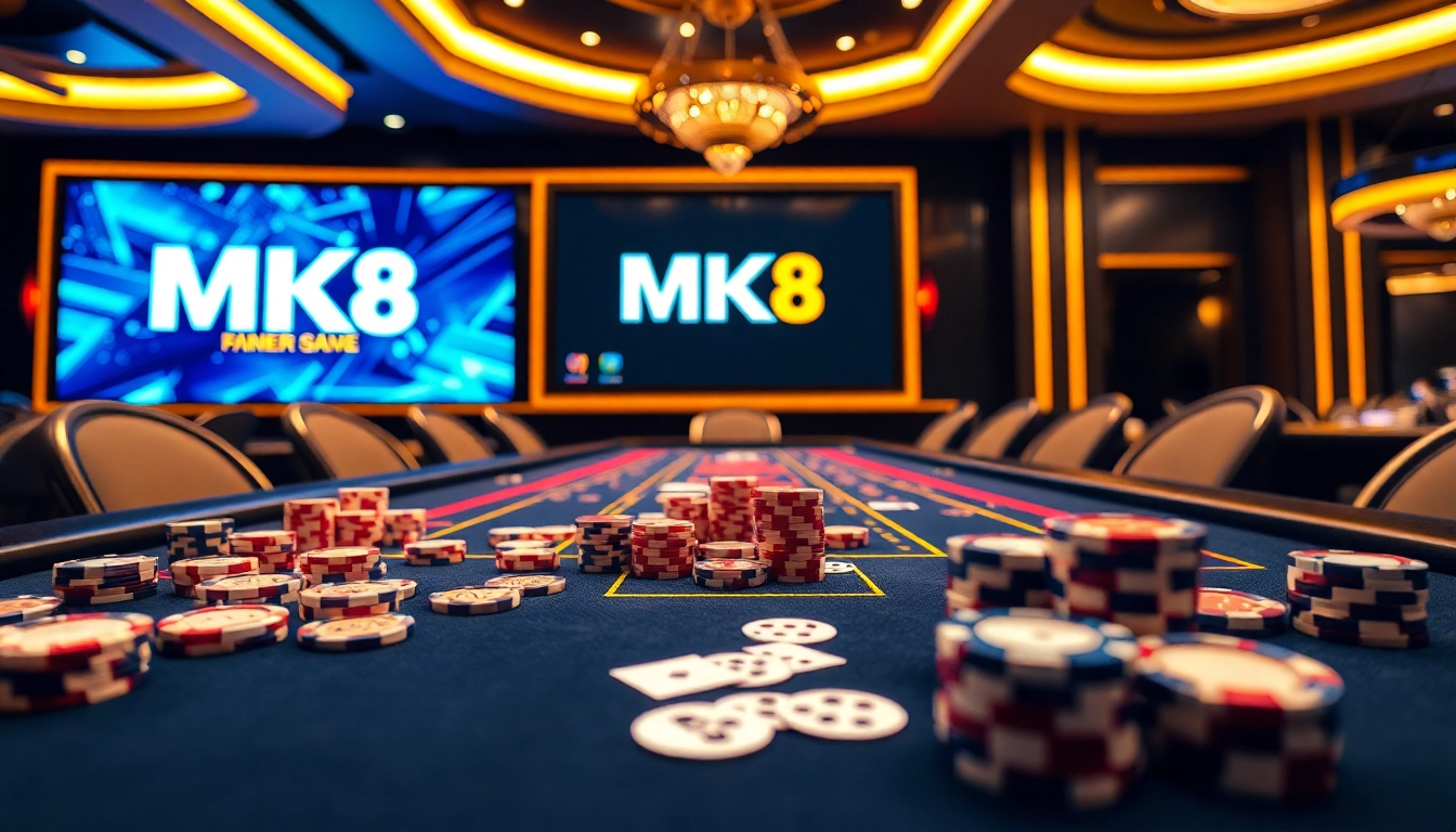 Betting excitement on a luxury table with MK8 branding at https://mk8th.net/ is captivating both casual and experienced gamblers.