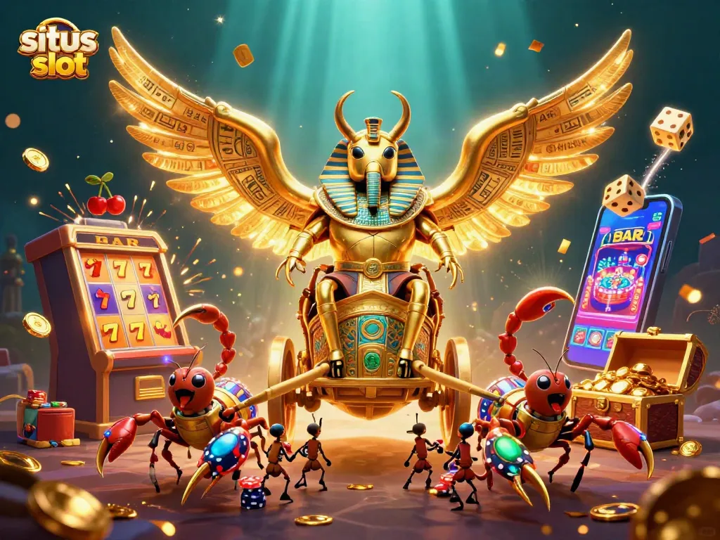 Mainkan situs slot dengan mesin judi yang mengeluarkan koin jackpot dalam atmosfer yang memukau.
