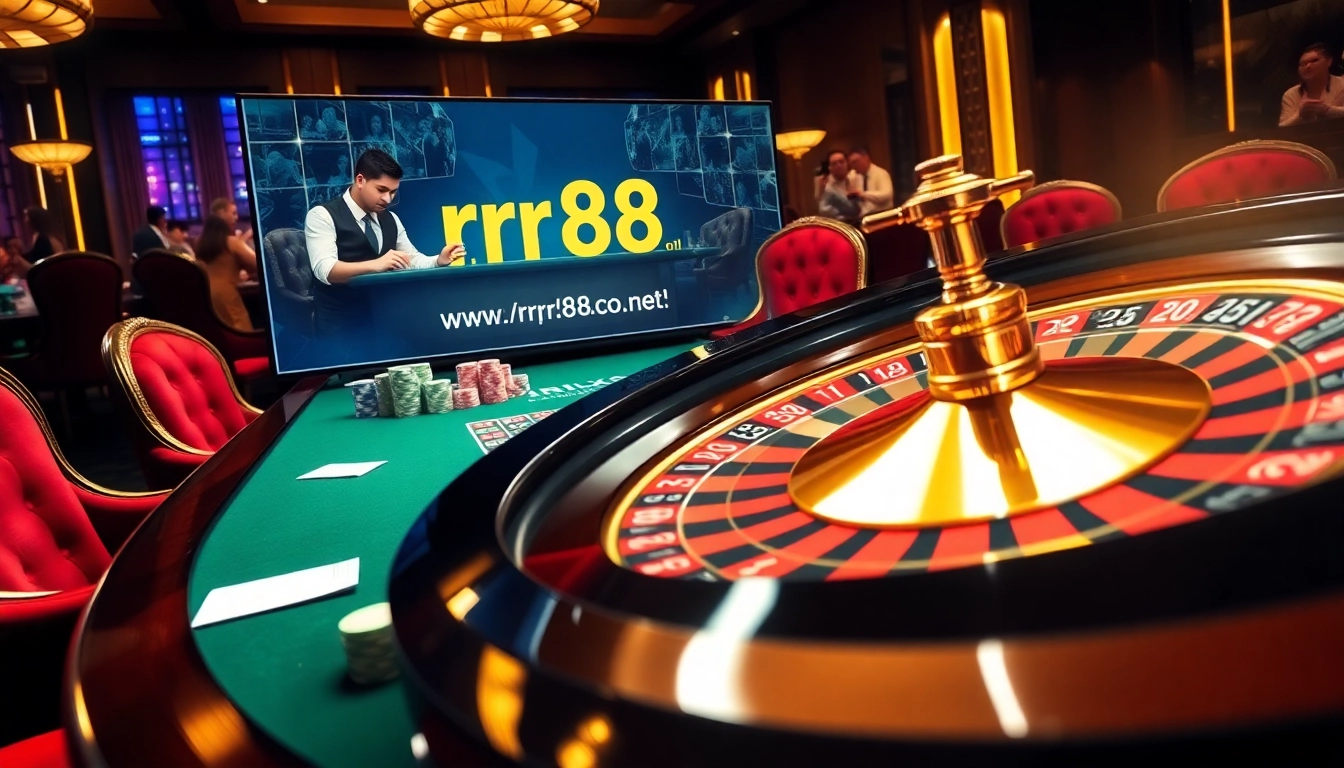 Players engaging in a thrilling roulette game at a luxurious casino featuring https://rr88co.net/ betting options.