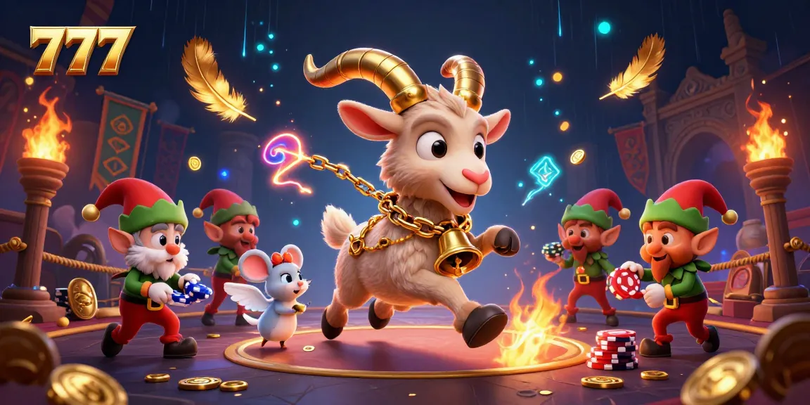 Experience thrilling 777 gameplay as Krampus, the angel mouse, and elves play in the casino.