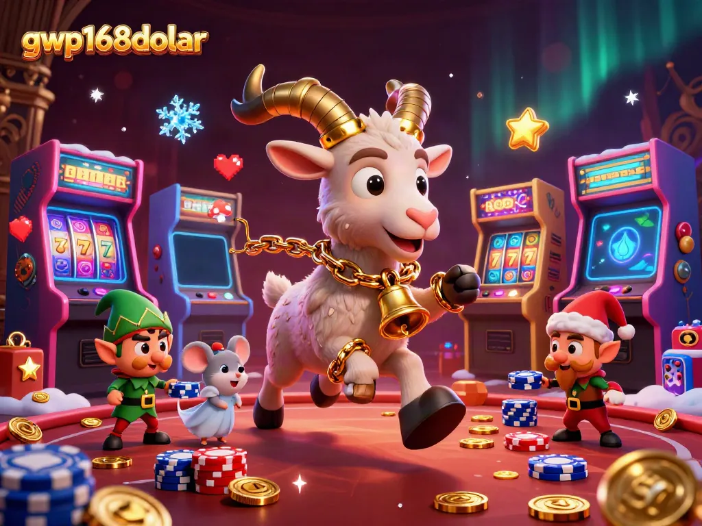 Pengalaman bermain di gwp168dolar dengan simbol slot, chip poker, dan elemen kasino lainnya.