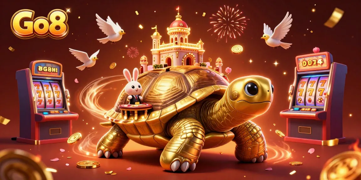 Win exciting rewards at Go8's vibrant online casino featuring a unique golden tortoise!