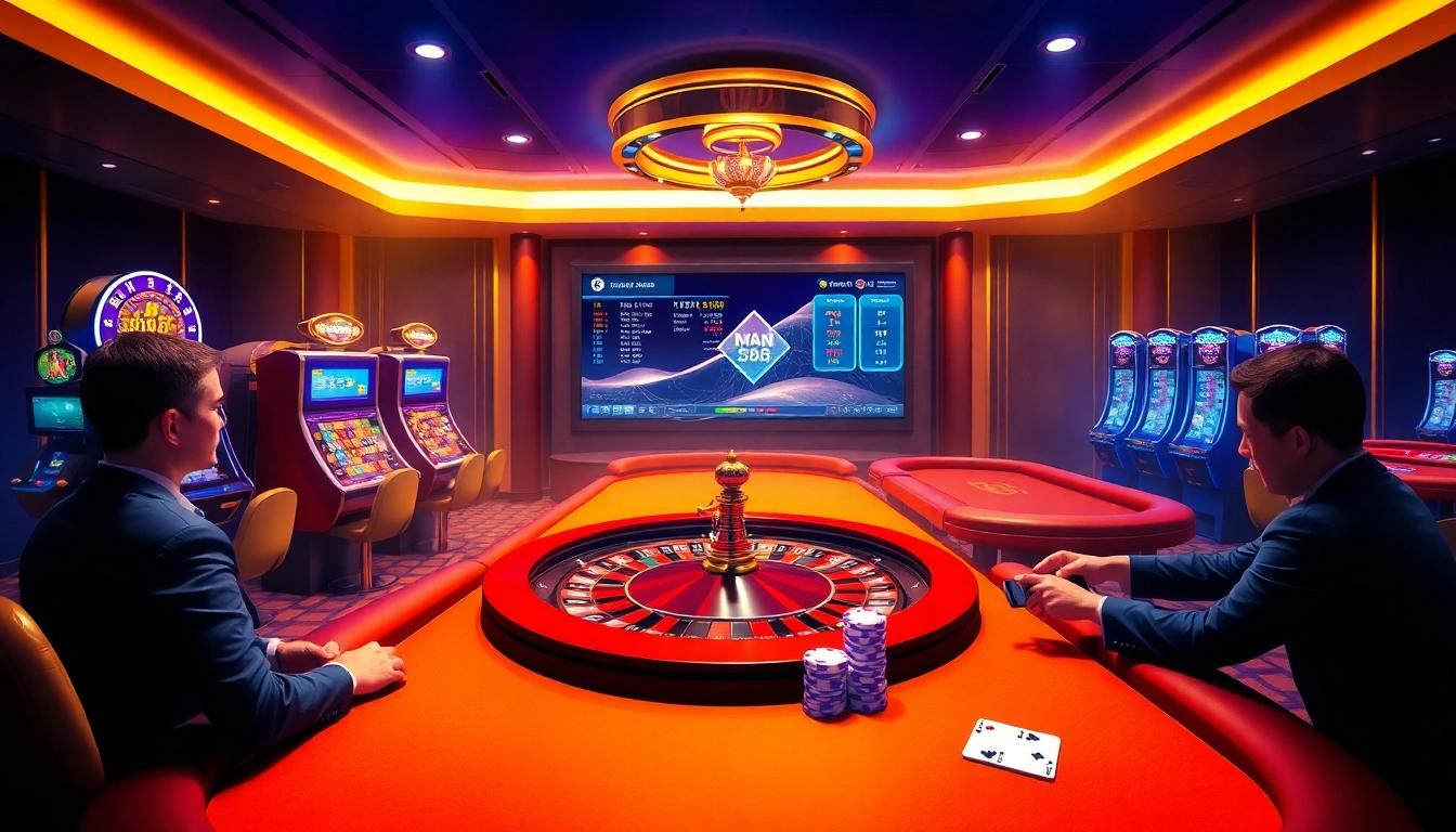 Experience the thrill of Man 88 with professional gamblers at luxurious casino tables.