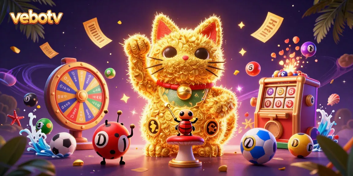 Experience vebotv's dynamic sports betting through vibrant 3D illustration with lucky elements.